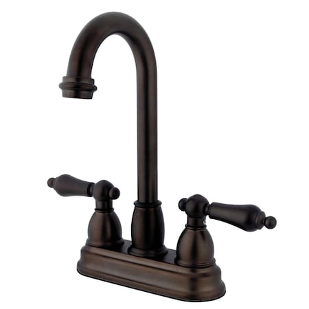 Kingston Brass Restoration, 4" Centerset Bar Faucet, Oil Rubbed Bronze KB3495AL